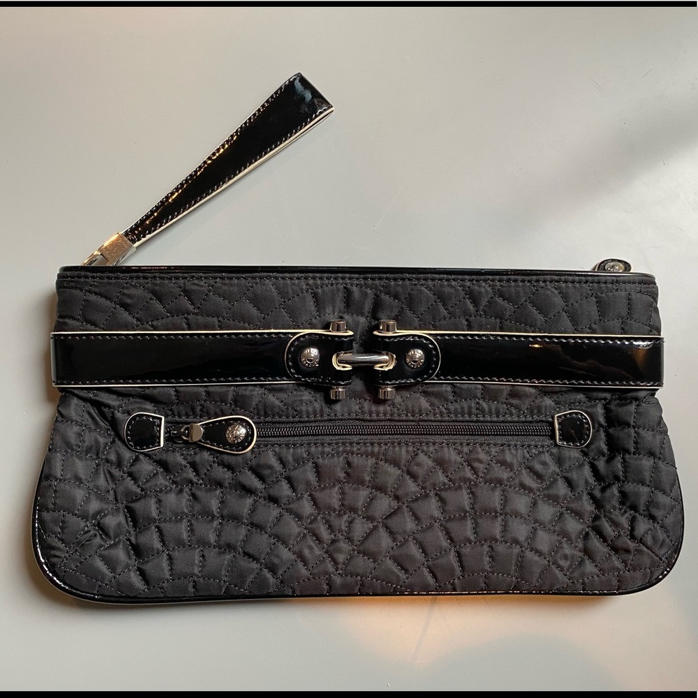 Vera Bradley black quilted clutch